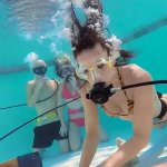Couple films couple Eva Sasalka and Jason underwater fucking