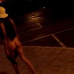 Naked night walk on the street. Public nudity. Hot teen MiaAmahl preview