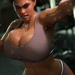 Lucia Working Out at the Gym Fully Naked