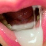 Quick Blowjob close up and cum in mouth POV