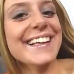 Denise K takes two hard cocks in both of her tight little holes