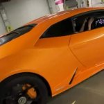 Im naked in a Lamborghini car. fuck me right there!