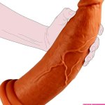 : 12 Inch Extra Large Dildo No Balls XXXL Realistic Huge Thick Dildo for Women Men 2.93 Diameter Girth Giant Dual Density Silicone Dildos with Suction Cup Big Anal Penis Sex Toy