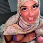 Hijabi Aaliyah shows off her lingerie and gets a massive facial