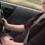 Kinky brunette amateur Yanks girl Lou is driving her car and masturbating her slick snatch