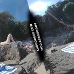 Rebeka Ruby Risky Nude Beach Dildo Masturbating On Vacation Nude Girls Background
