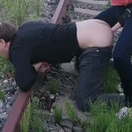 Public fucking on train station