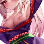 deaver hololive nakiri ayame animal ears breasts horns japanese clothes nekomimi nipples no bra nopan open shirt pussy tail uncensored