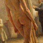 Bonhams : Hubert Williams British 1905-1989 Study of a female nude in a drawing class